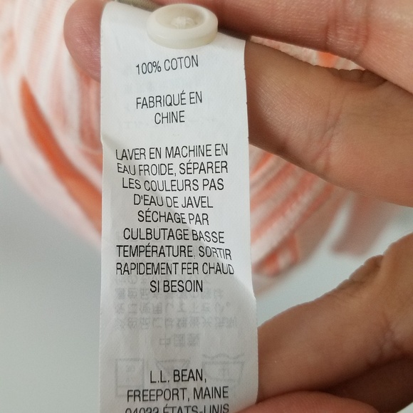 LL BEAN Stripe Pintuck Henley Long Sleeve Top S - Picture 5 of 6